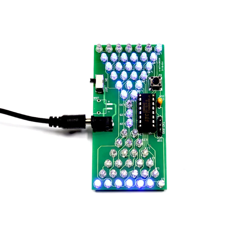 Light-emitting Diode LED Electronic Hourglass DIY Electronic Kit 5V Fun Welding  Electronic Component Welding Skills Training