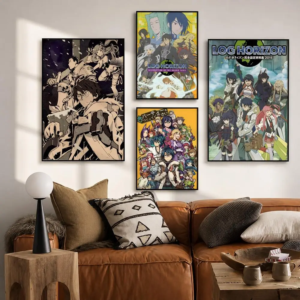 Manga Style Log Horizon Poster HD poster wall art self-stick no-residue for home cafe office great gift