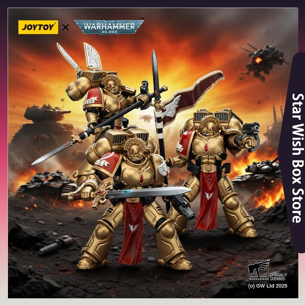 

JOYTOY Warhammer40K 1/18 экшн-фигурка Blood Angels Sanguinary Guard 3-местная группа CAnime фигурка подвижная коллекционная игрушка Joint
