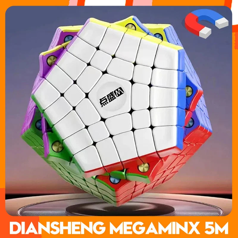 Diansheng Megaminx 5M Magnetic Gigaminx Magic Cube Stickerless 5x5 Dodecahedron Profession Speed Puzzle Toys