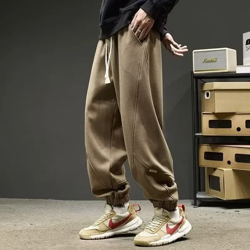 

Men's autumn and winter printed ankle tied pants, men's loose new sports pants