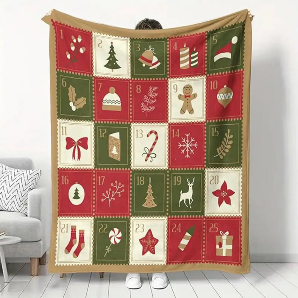 Cozy Christmas Home Decor Blanket Cozy Christmas Flannel Blanket for Bed Couch Decor Festive Winter Print for Maximum for Office