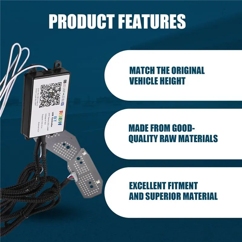 Bluetooth Control RGBW Multicolor LED DRL Board Light Kit Daytime Running Lights For Ford Mustang 2013-2014-A28K view 5
