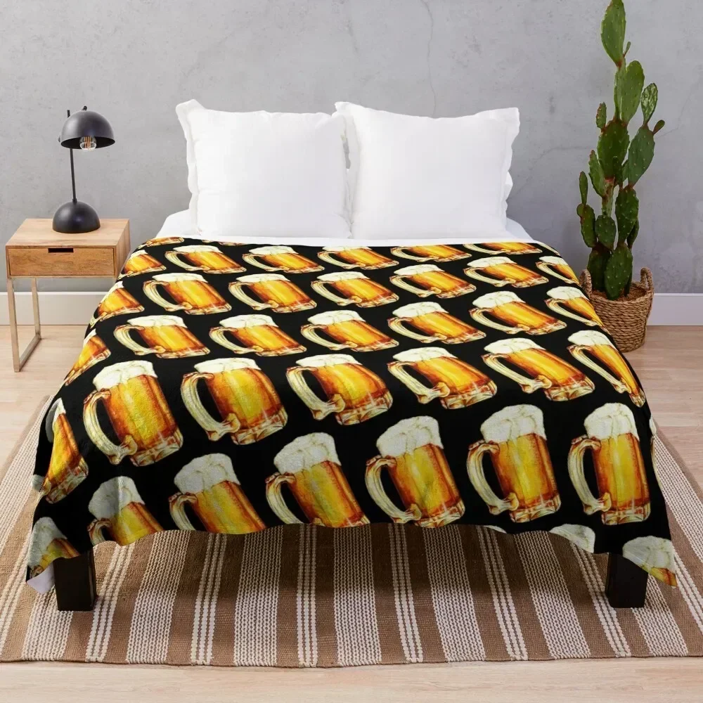 

Bier Pattern Throw Blanket Portable Lightweight Blanket for Travel Camping