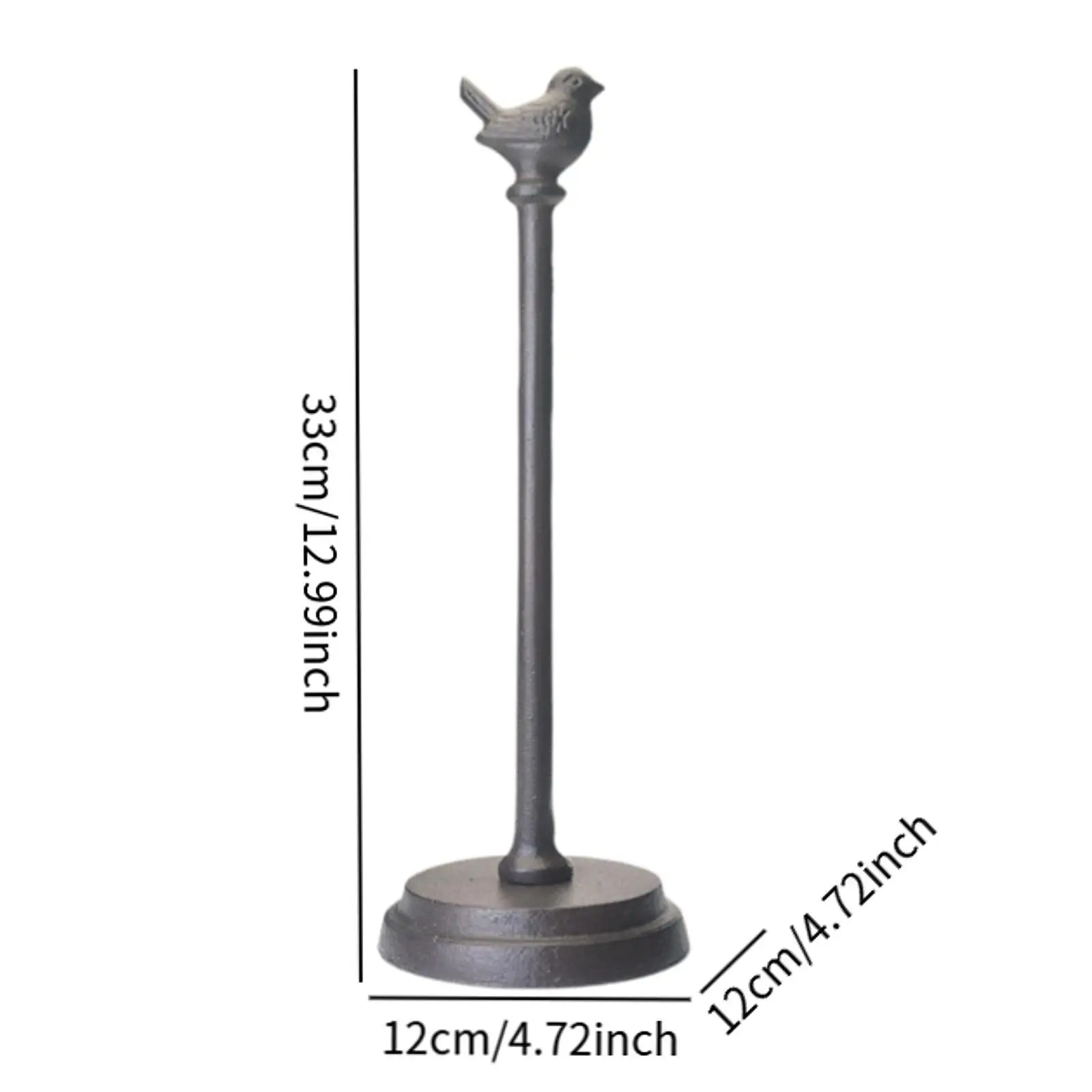 Decorative Toilet Paper Holder Freestanding Cast Bird Tissue Roll Stand Iron Paper Towel Rack for Bathroom Ornaments