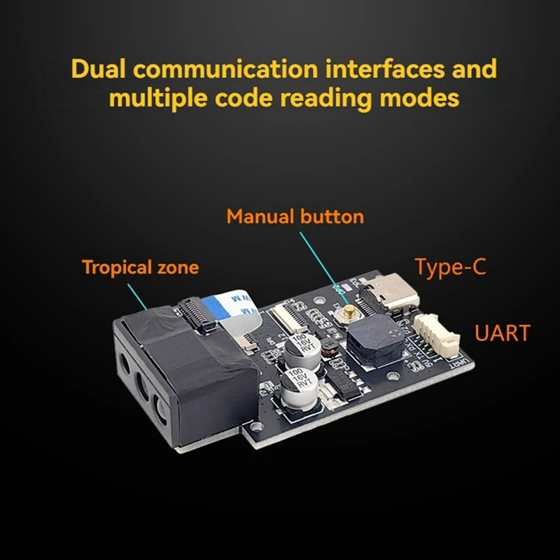GM69Pro 1280x800 CMOS OCR/1D/2D Barcode Scanner Module USB UART Interface QR Code Bar Code Reader Support OCR Passport-ABFT
