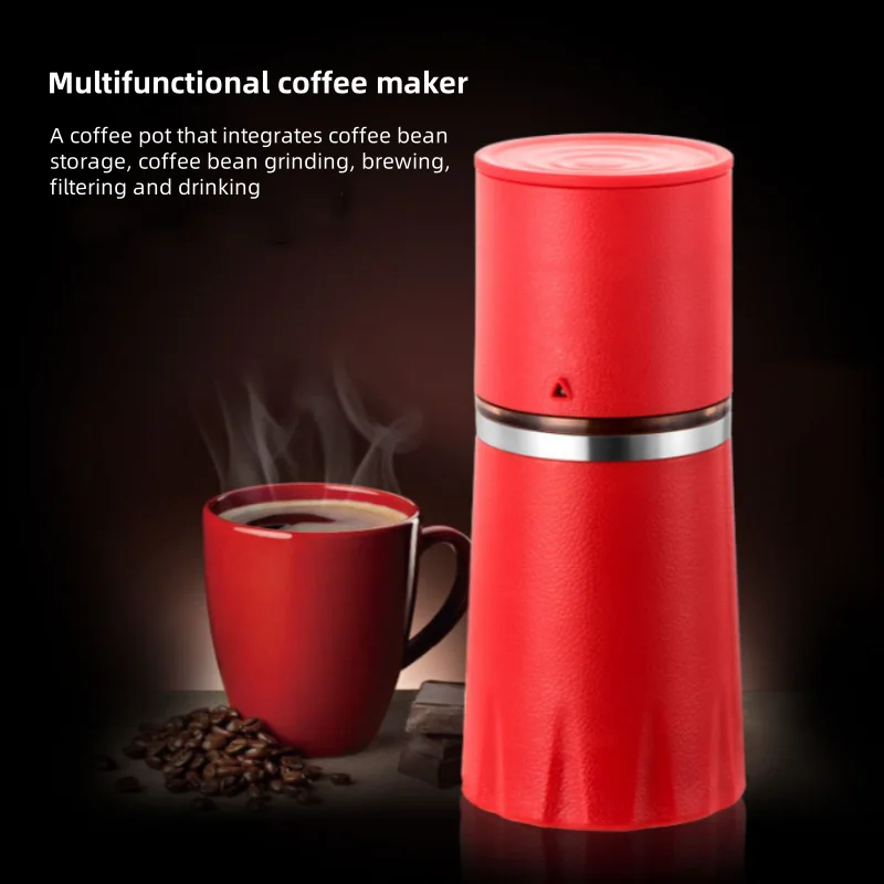 

Portable Hand-brewed Coffee Machine Ground Coffee Cup Integrated Coffee Bean Hand-twisted Rotating Portable Ground Coffee Cup