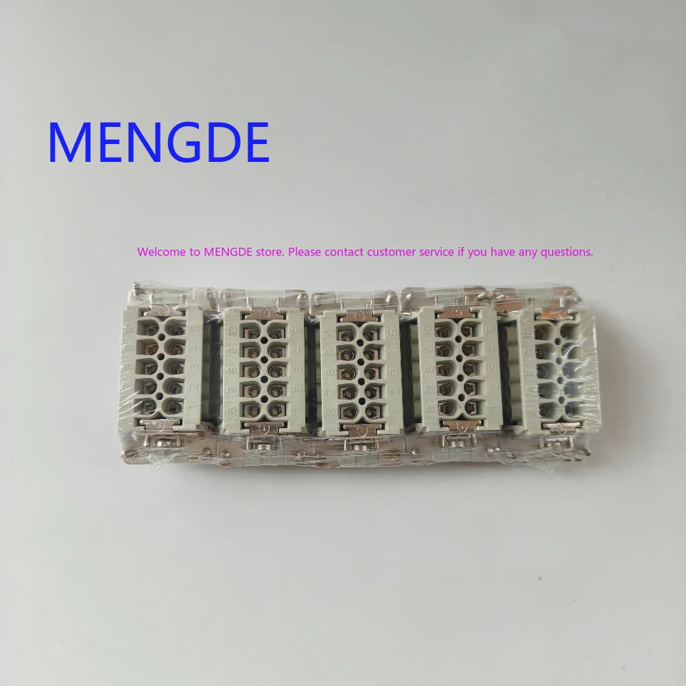 TE SIBAS HDC 1PCS HE-010-M HE-010-F 10 Pin Male Female Heavy Duty Connector Insert Screw Terminal 500V 16A Industrial