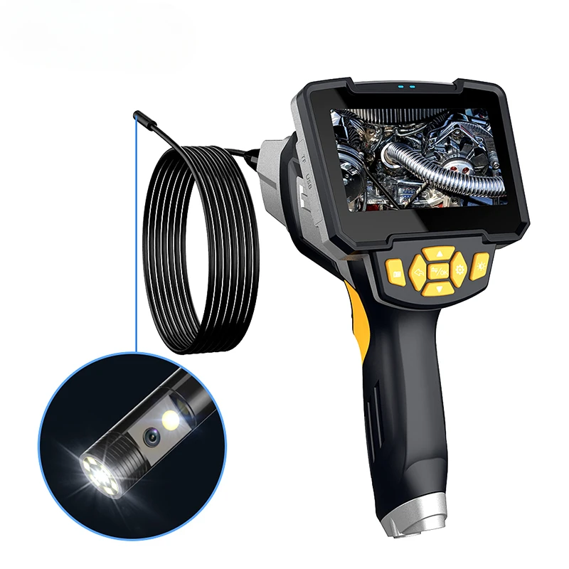 

1080P HD Portable Industrial Endoscope with 8mm Dual Lens 4.3" Screen Pipe Inspection Endoscope IP67 Waterproof Endoscope