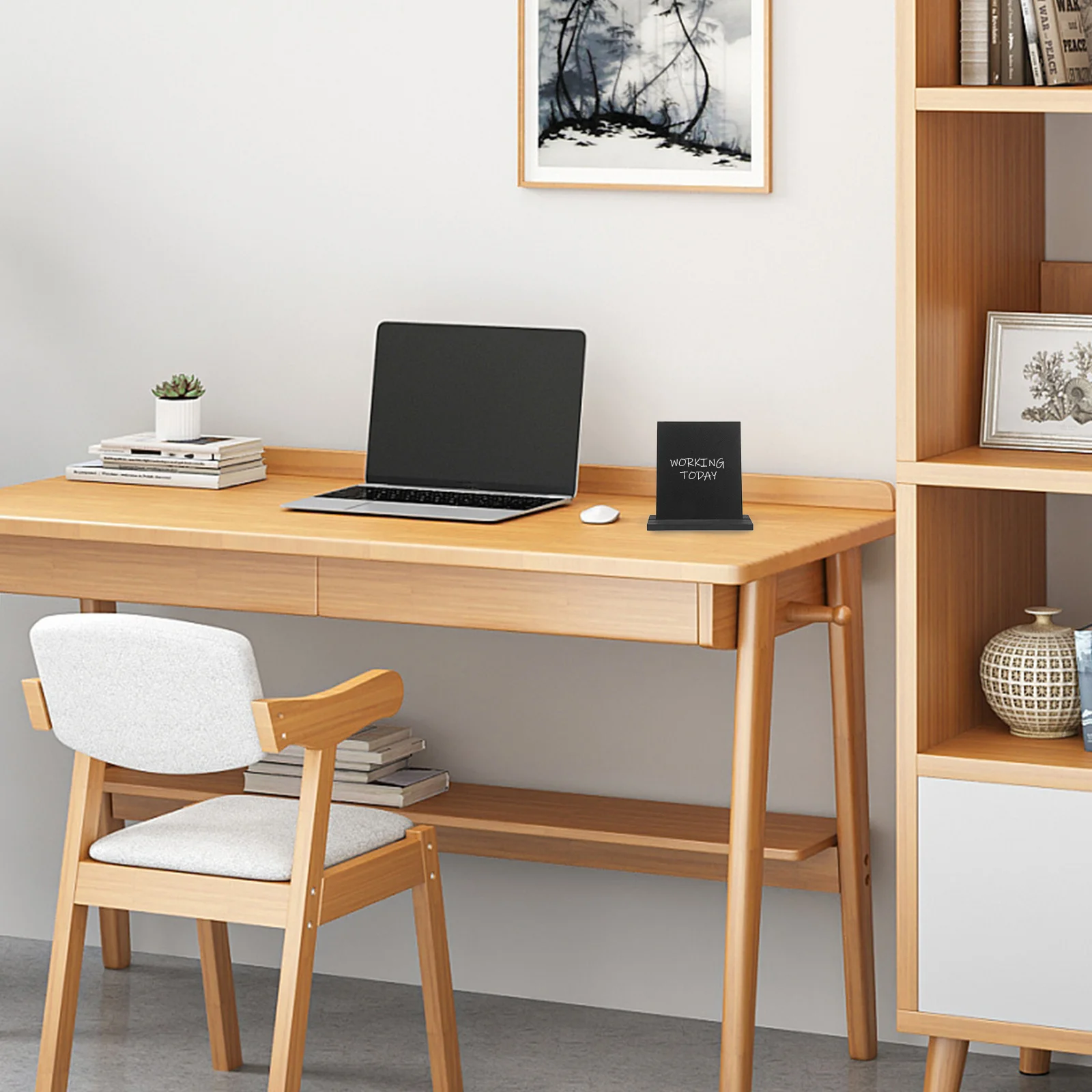 4 قطعة سبورة سوداء على الوجهين مع قاعدة صلبة لوحة كتابة إبداعية للمنزل المطبخ ديكور غرفة نوم سبورة صغيرة الوقوف ل #4