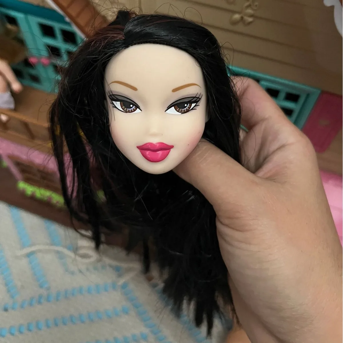 Anime Kawaii Bratz Bates Ersatzteile Kopf mit Haar Cartoon niedlichen Jade Cloe Modell Bulk Cargo Zubehör Spielzeug DIY Geschenke