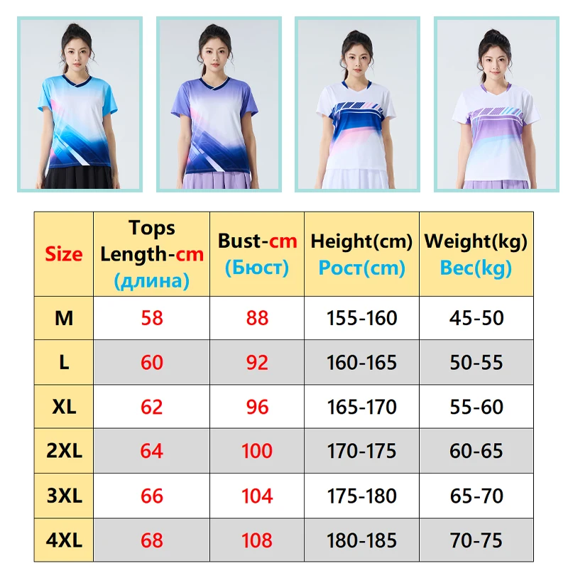Fotografia 3: Badminton Training Tee Mulheres Summer Table Tennis 3D Print Jersey Quick Dry Respirável Sports Gym V Collar Golf Manga Curta