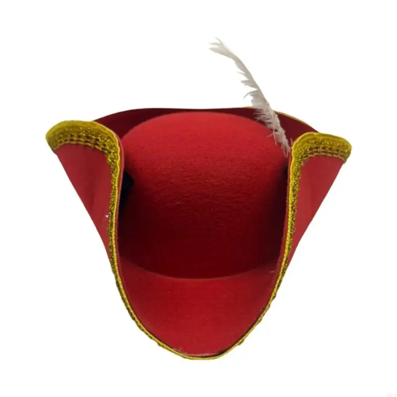 Cosplay fedoras pirate caps piuma for kids Halloween party finge gioca a caccia per il tesoro per bambini
