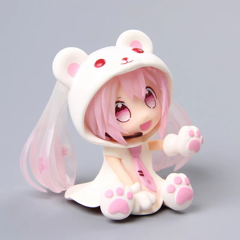 

In Stock! Figure Q Version Creative Gifts, Pink Bear Cherry Blossoms, Christmas Gifts, Toy Model Car Ornaments