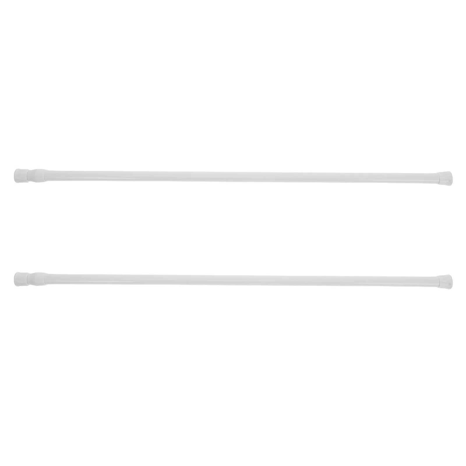 

2pcs Telescopic Rod Adjustable Carbon Steel Pole For Shower Curtain Closet Clothes Drying Multipurpose Tension Pole