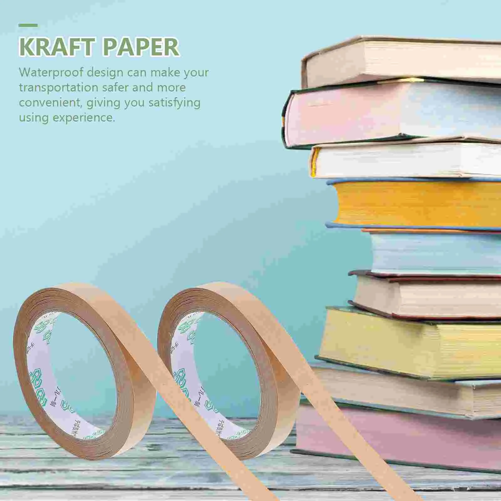 5 Pcs Kraft Paper Tape Packaging Transportation Tapes Water- Waterproof Adhesive Written Gummed DIY Self-adhesive