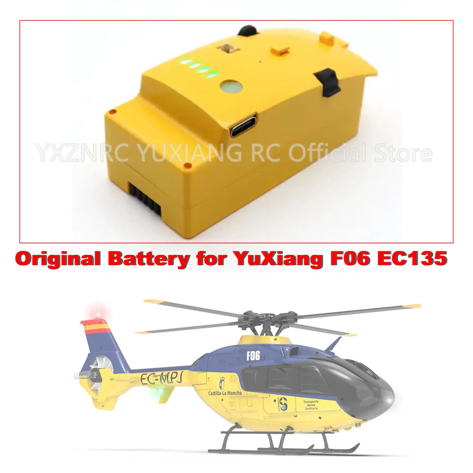 

YXZNRC YUXIANG F06 EC135 масштаб гироскоп стабилизированный 6CH RC детали вертолета ручка лезвия фюзеляжа аккумулятор фюзеляжа аксессуары