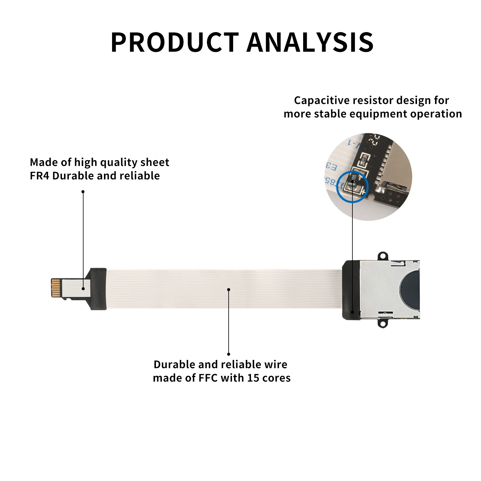 Cable de datos especial para cámara de salpicadero de navegación de teléfono móvil, Cable de extensión de agujero de tornillo, TF a MicroSD, nuevo