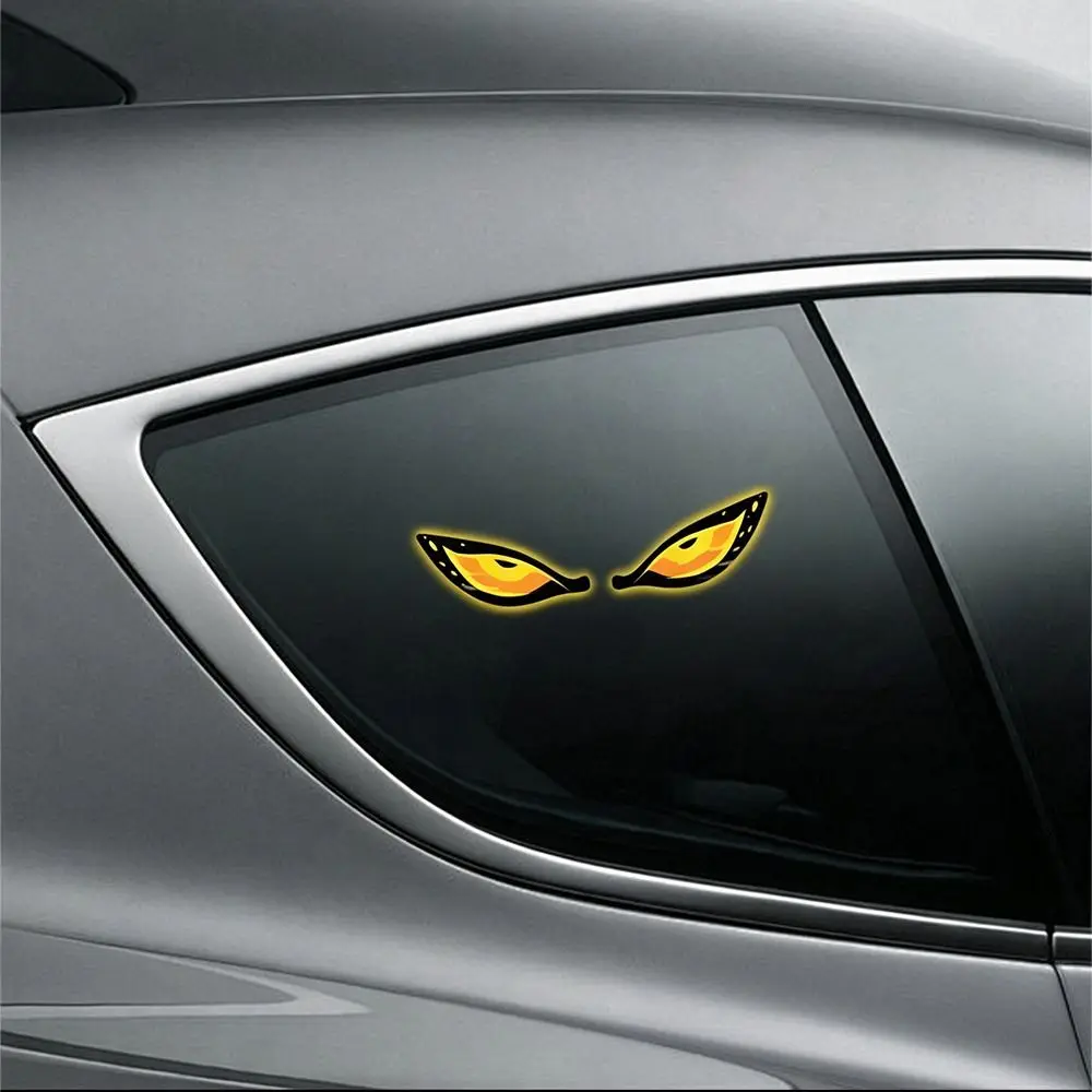 Gifts Wireless Solar LED Car Light Vibration Lights on Suction Cup Car Warning Light Dynamic Display Devil Eyes Car Light