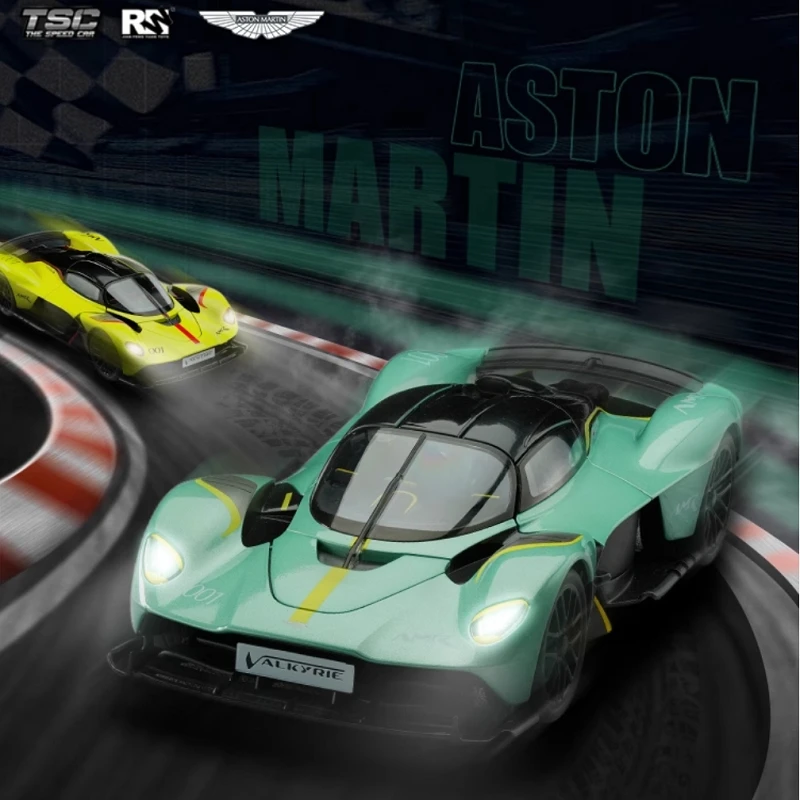 

Aston Martin Valkyrie AMR 001 1:18 Scale Super Sports Car Alloy Diecast Model with Sound And Light for Collectors And Hobbies