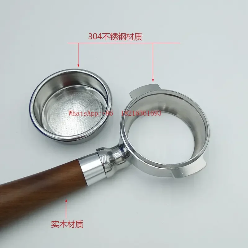 2026GOOD Coffee Machine 58mm Stainless Steel Binaural Bottomless Handle Filter Powder Cup Pressure Powder Hammer Pad