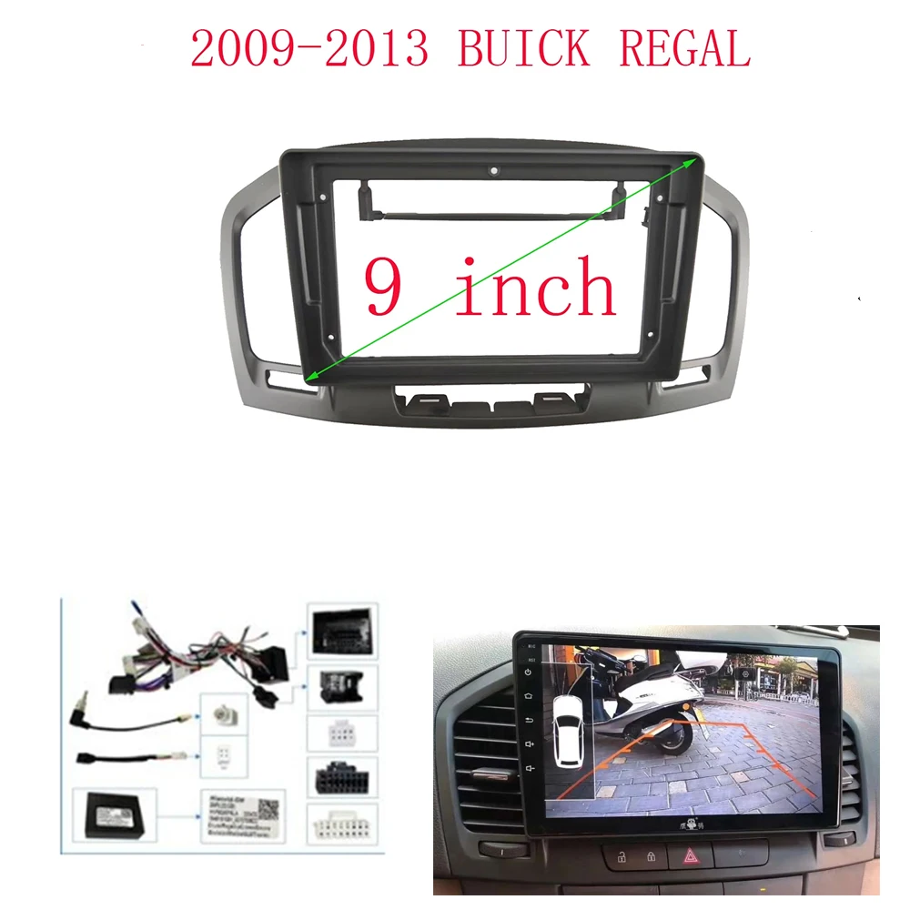 

9-дюймовая автомобильная рамка, адаптер для фасции, Android радиоприемник, комплект панели для Buick Regal Opel Insignia 2009-2013