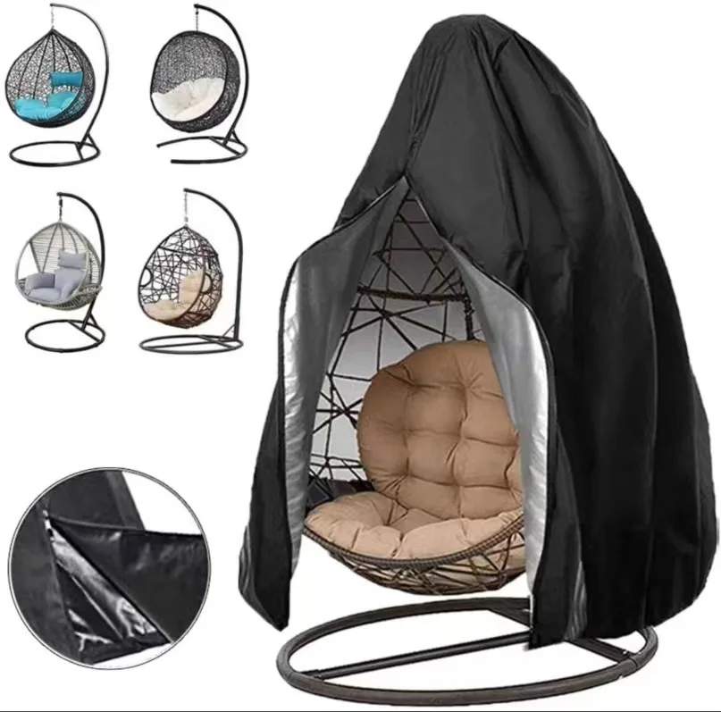 1PC Outdoor Egg Chair Cover Heavy Duty Waterproof Hanging Swing Chair Protector Dustproof Zipper Swing Case with Storage Bag