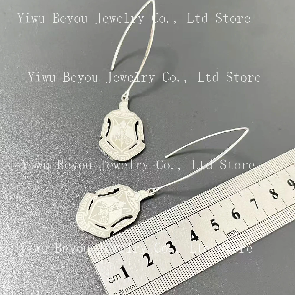Delta Shield Stainless Steel Earrings