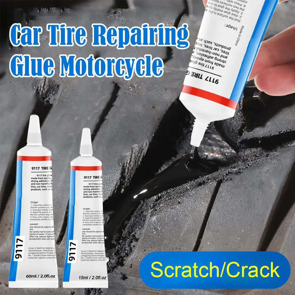 Black Tire Repair Glue Liquid Strong Rubber Adhesive for Instant Bonding Wear resistant Non corrosive Ideal for Leather N1B0