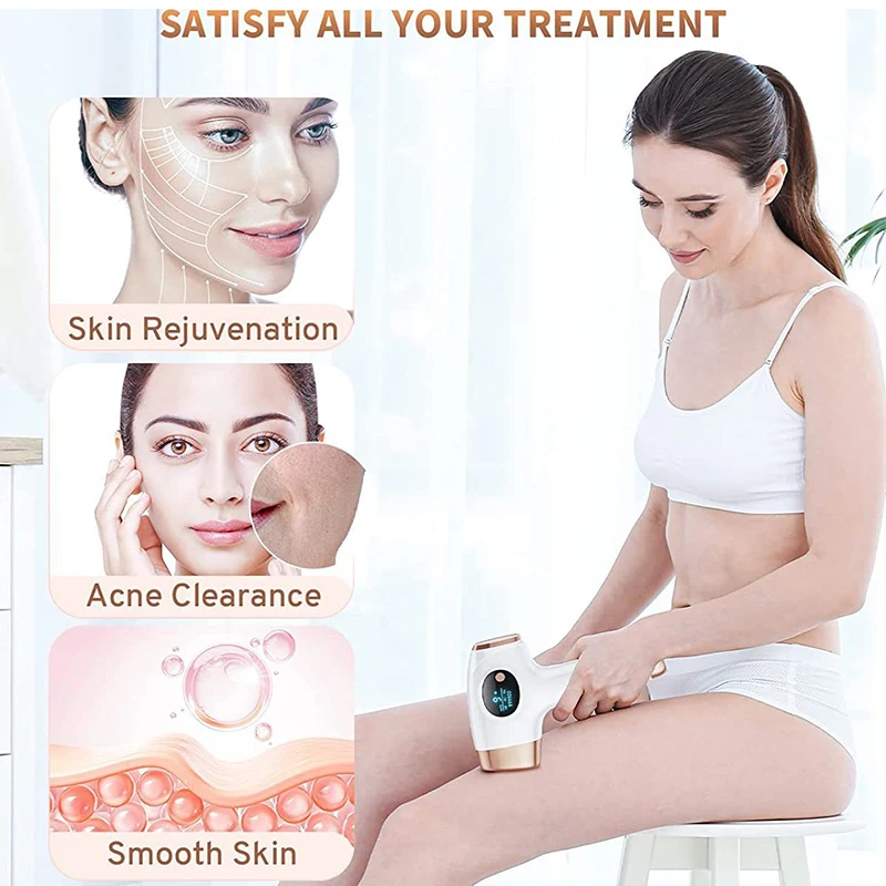 New Laser Hair Removal Device 999900 Flashes 3in1 IPL Pulsed Light Epilator Painless Hair Remover Men Women Home Whole Body Use