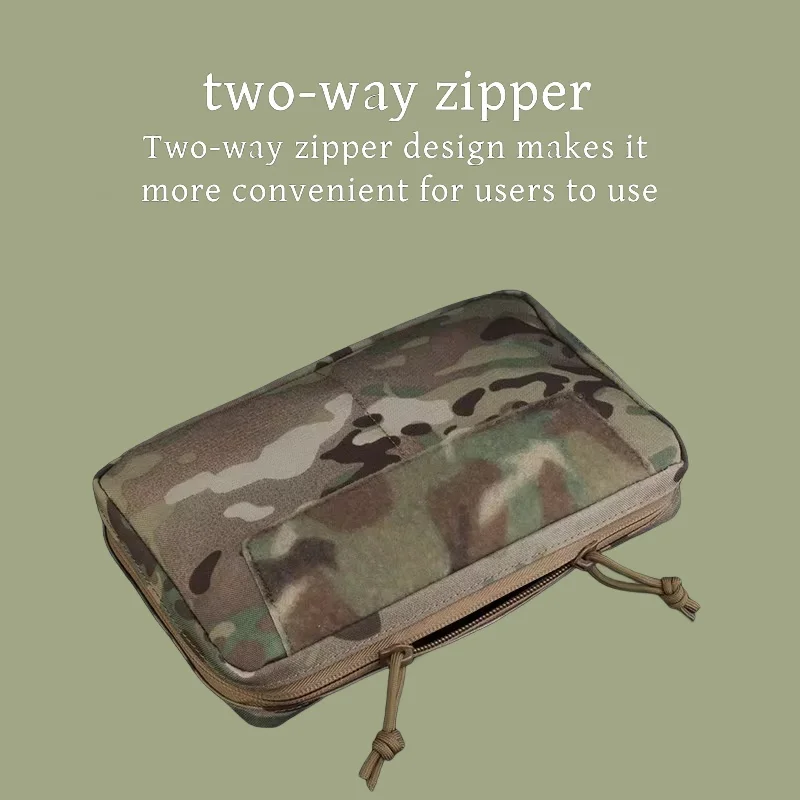 

MOLLE Medium Lateral Universal Bag Bidirectional zipper Utility GP Bag Plate Carrier Vest Front Storage EDC Bag