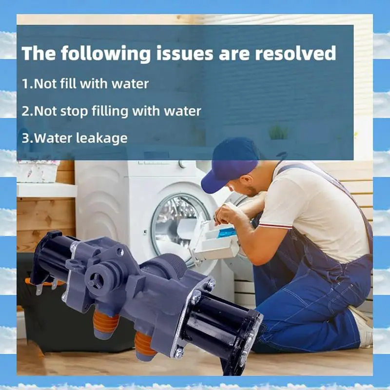 

A11I для инверторной стиральной машины T65MS33PDE T80MS33PDE, впускной клапан для воды, электромагнитный клапан, двойной клапан 12 В