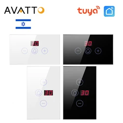 AVATTO Tuya 20A WiFi Boiler Switch Power Monitor 4400W Smart Water Heater Panle APP Remote Control Works With Alexa Google Home