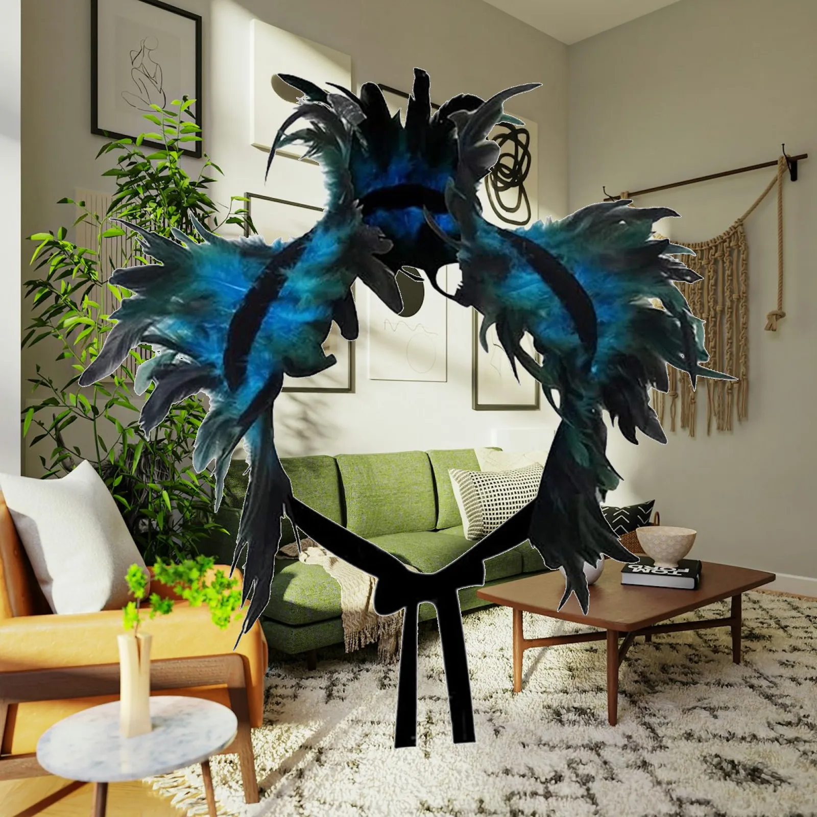 Gothic Feather Cape Soft Halloween Shawl Shrug for Carnival Festival Women