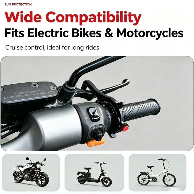 Motorcycle Throttle Grip Support Aid with Textured Contact for Travel