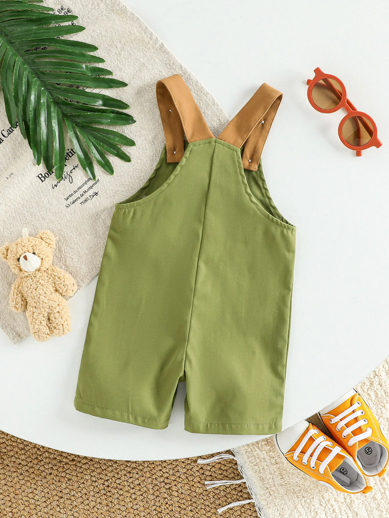 2025 Sunner Sleeveless Unisex Baby Suspender Pants Jumpsuit With Buttons Cartoon Cute Overalls For Toddler Boys And Girls  1-3Y