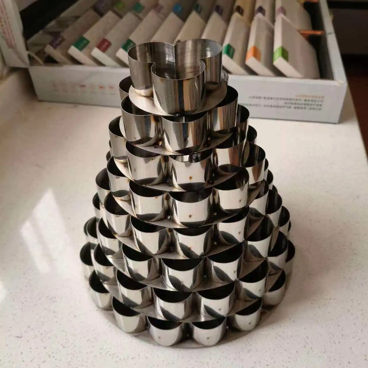 Stainless steel steamed flower cake mold custom kitchen canteen commercial non-stick steamed jujube mountain mold jujube tower m