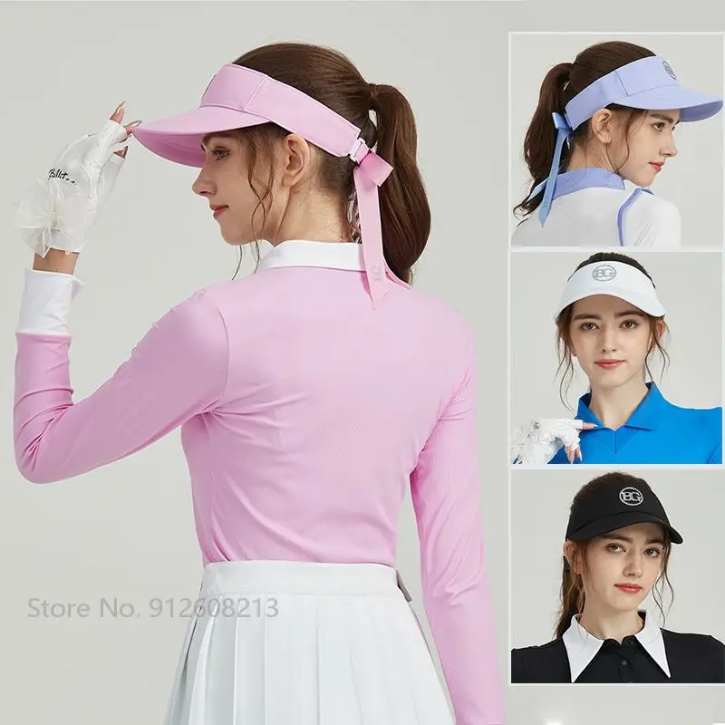 

Blktee Women Sports Breathable Peaked Hat UV-proof Golf Empty Top Caps Ladies Sun Visor Hats Female Casual Sunscreen Golf Caps