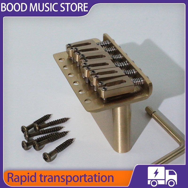 

Gold Electric Guitar Bridge Treble System Six Point Pure Copper Base Zinc Alloy Plate Stainless Guitar Code For Fend ST Guitar