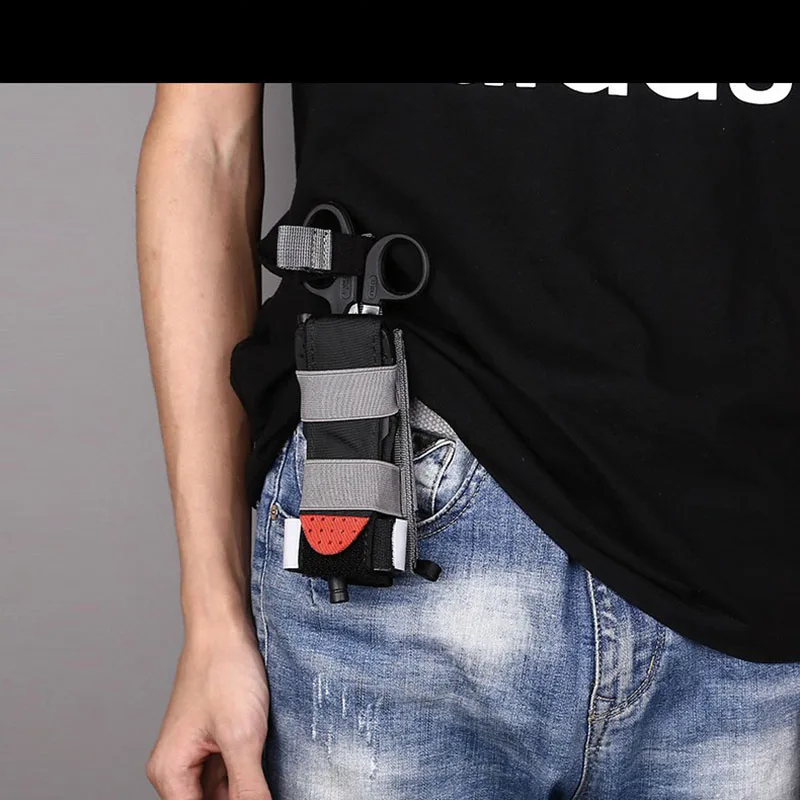 

30g Military Molle First Aid Waist Bag with Tourniquet Holder - Outdoor Survival EDC Tactical Pack for Hiking Camping 30g