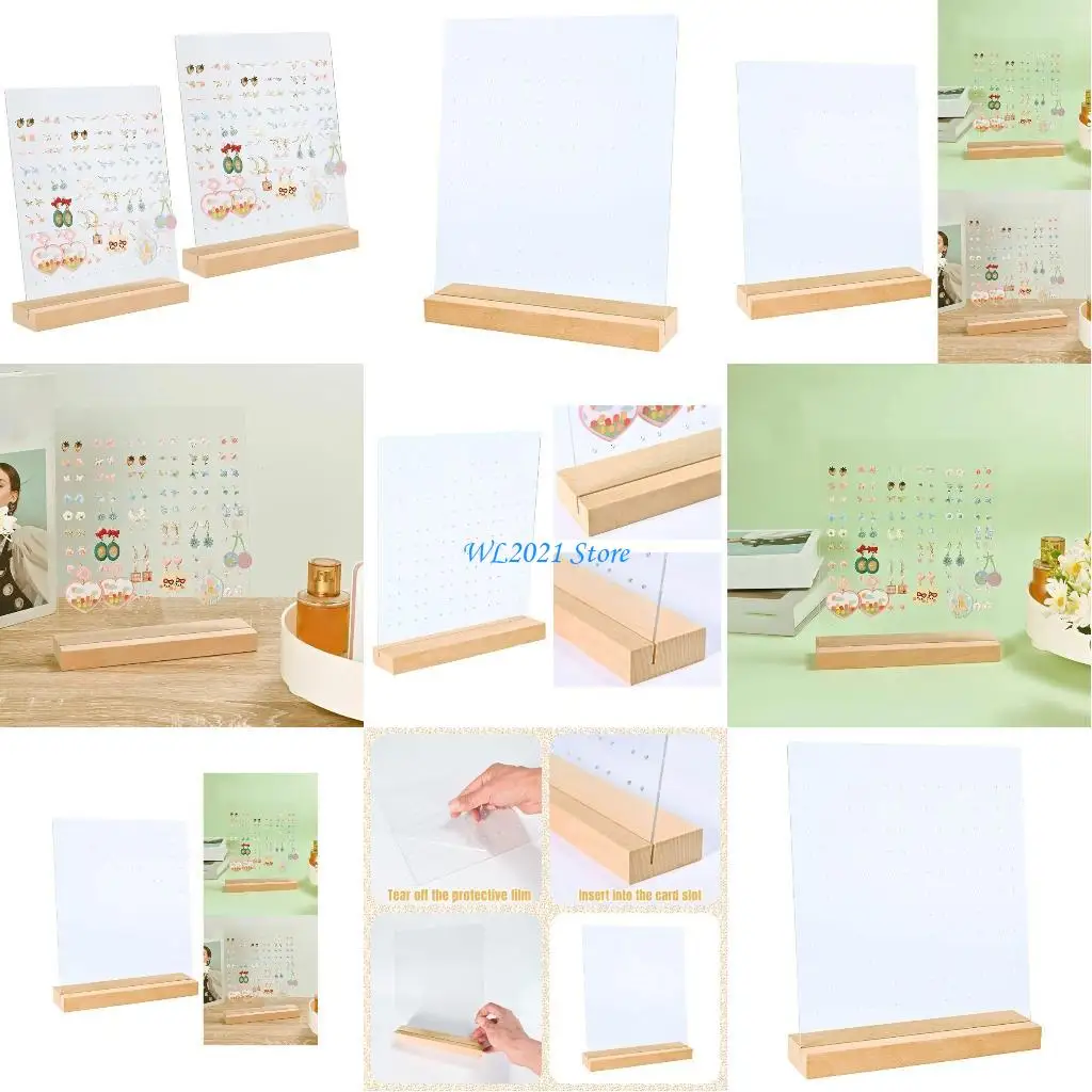 

G5GC Прозрачная акриловая доска для демонстрации сережек, стеллаж для хранения ювелирных изделий, подставка для хранения сережек