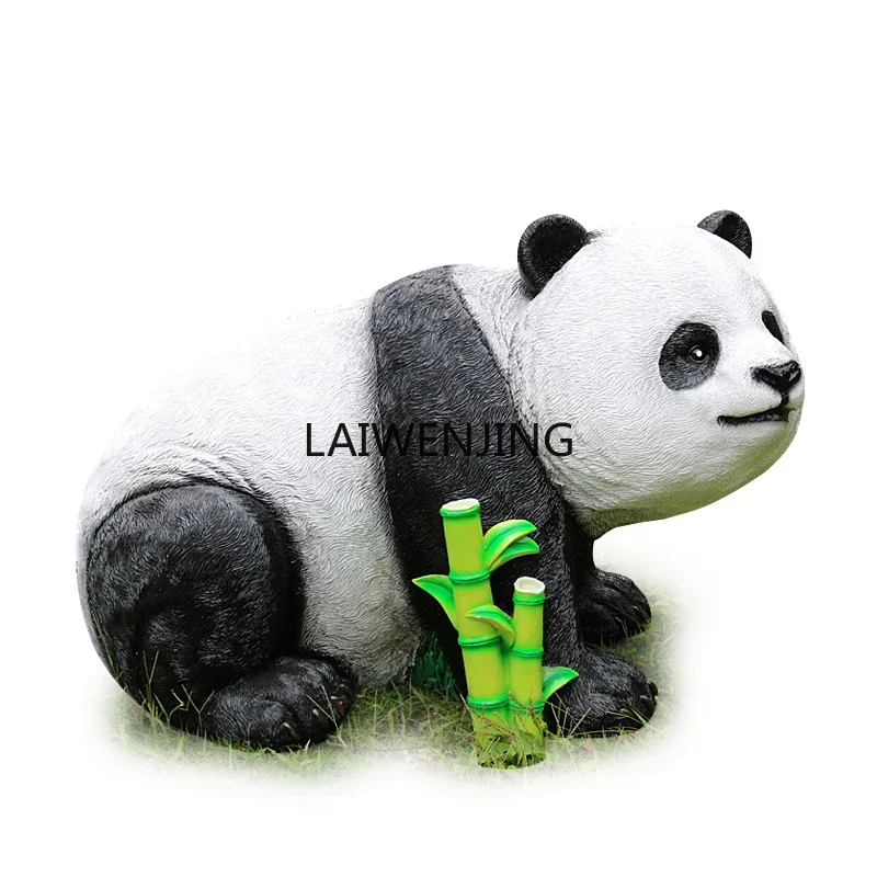 MJY Simulation Panda Outdoor Large Animal Fiberglass Garden Creative Cute Decoration