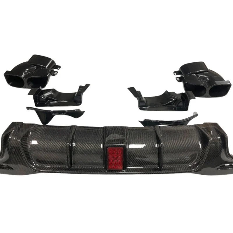 

Подходит для Benz S63 S65 18-22 Facelift W222, задний диффузор из углеродного волокна с спойлером Exhau Tips