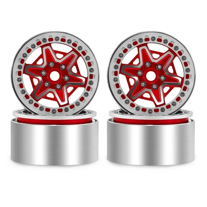 2.2-inch RC Beadlock Wheel Rims for 1/10 Axial SCX10 TRX4 TRX6 D90 Wraith Capra RC Crawler Aluminum Alloy Wheel Upgrade Parts 5