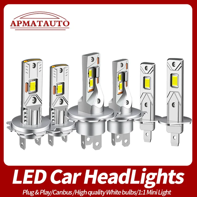1/2szt 60W 20000LM Canbus H4 9003/HB2 LED H7 H1 Auto Reflektor samochodowy Żarówka motocyklowa 6500K 12V Światło przeciwmgielne DRL Lampa akcesoria samochodowe