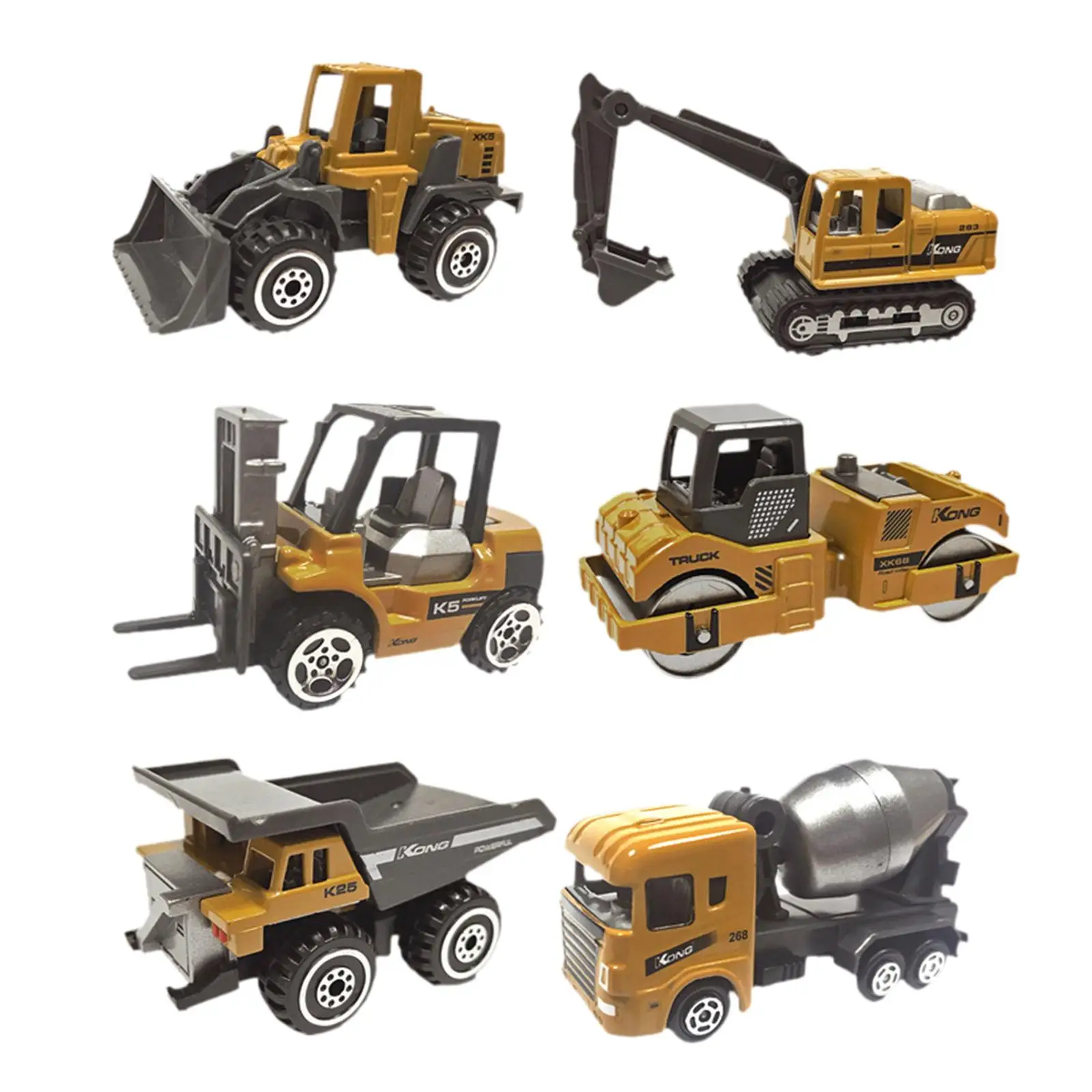 Forklift Model Vehicle Loader Tractor Excavator Toy for Games Gift Present