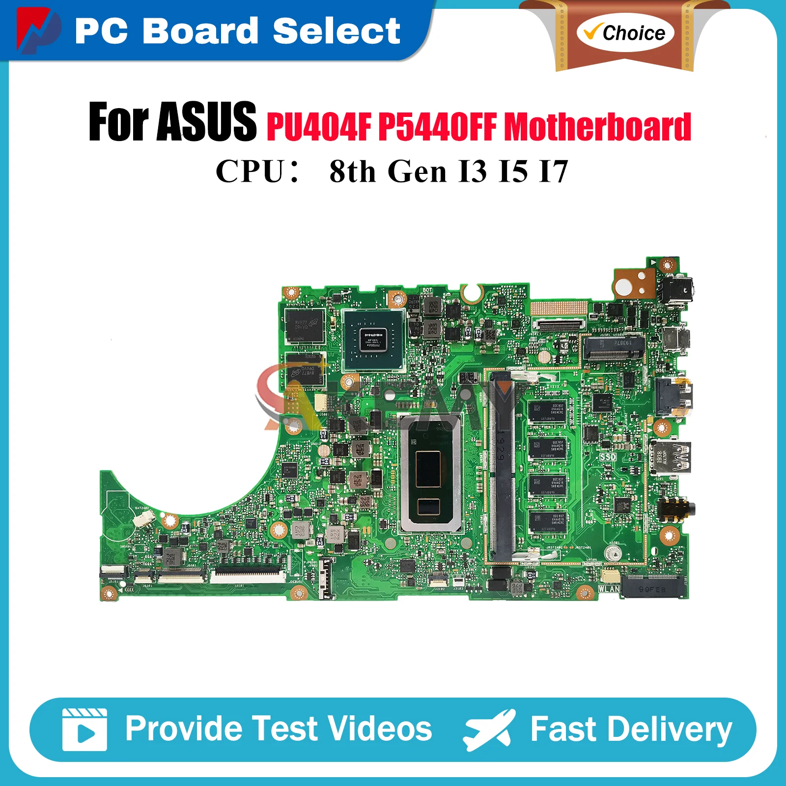 

P5440FF Laptop Motherboard For ASUS ProArt P5440FF P5440F PU404F Notebook Mainboard With I3 I5 I7 CPU 100% tests OK fast ship