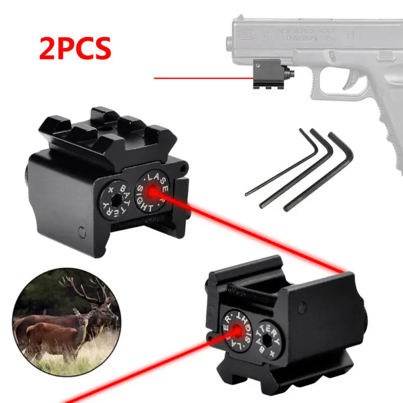 Red Dot Laser Sight Detachable Weaver Picatinny 20mm Rail Mount Tactical Air Pistols/Rifles+2*AG5 Battery+Wrenches