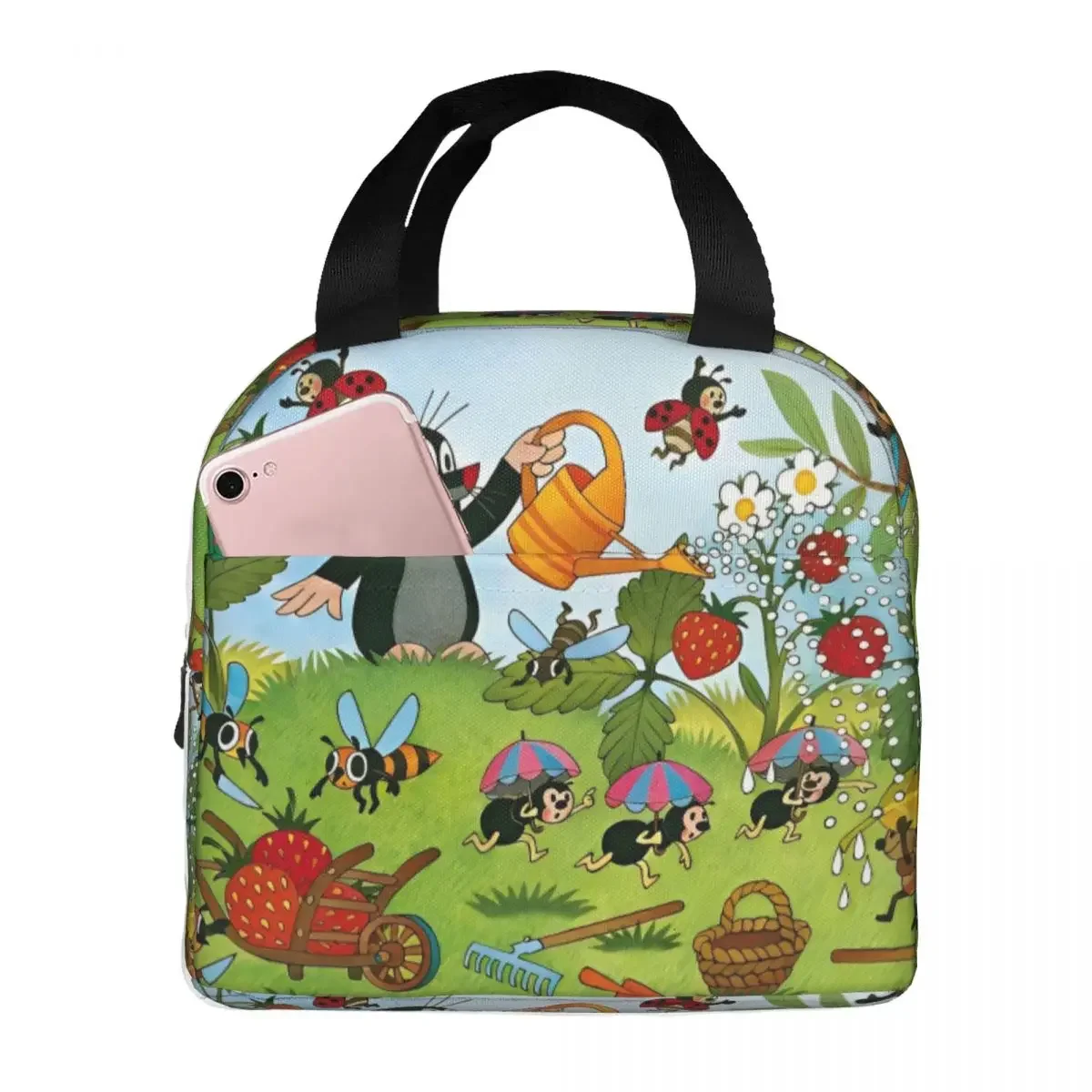 The Little Mole Insulated Lunch Bags Leakproof Cartoon Friends Together Lunch Container Thermal Bag Tote Lunch Box Food Handbags