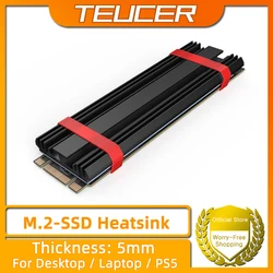 TEUCER M2-4 SSD Heatsink NVME 2280 Solid State Disk Drive Radiator with Thermal Pad for Desktop PC M.2 NVME PS5 Heatsink